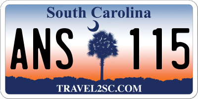 SC license plate ANS115