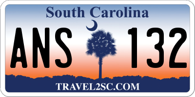 SC license plate ANS132
