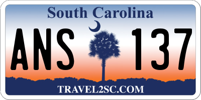 SC license plate ANS137