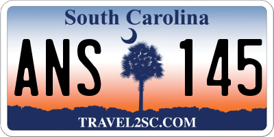 SC license plate ANS145