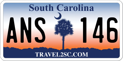 SC license plate ANS146