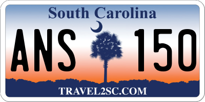 SC license plate ANS150
