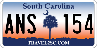 SC license plate ANS154