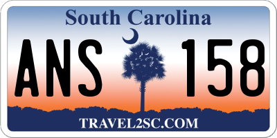 SC license plate ANS158