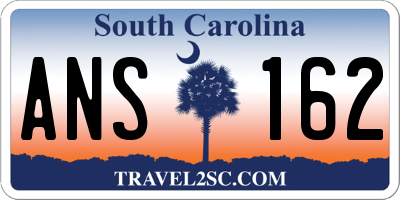 SC license plate ANS162