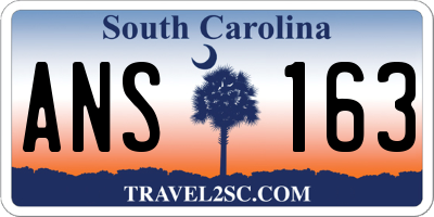 SC license plate ANS163