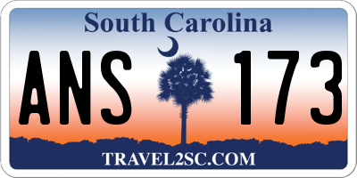 SC license plate ANS173