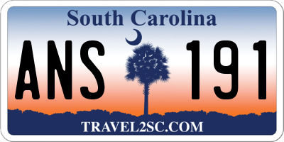 SC license plate ANS191