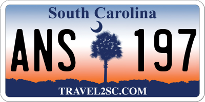 SC license plate ANS197