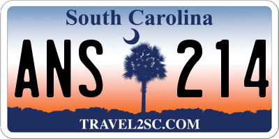 SC license plate ANS214