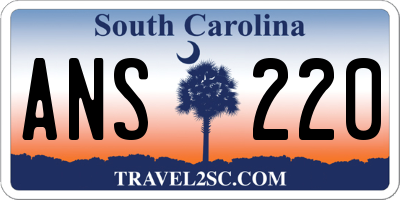 SC license plate ANS220