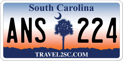 SC license plate ANS224
