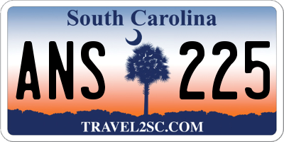 SC license plate ANS225