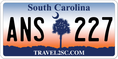 SC license plate ANS227