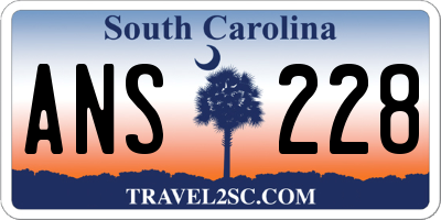 SC license plate ANS228