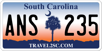 SC license plate ANS235