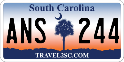 SC license plate ANS244