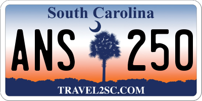 SC license plate ANS250