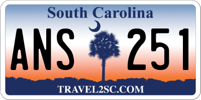 SC license plate ANS251