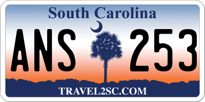 SC license plate ANS253