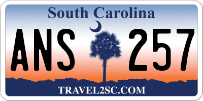 SC license plate ANS257