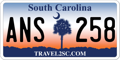 SC license plate ANS258