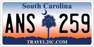 SC license plate ANS259