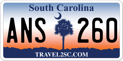 SC license plate ANS260