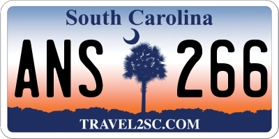 SC license plate ANS266