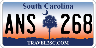 SC license plate ANS268