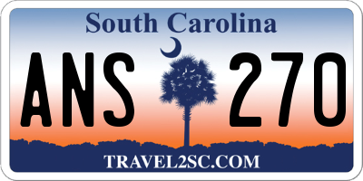 SC license plate ANS270