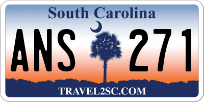 SC license plate ANS271