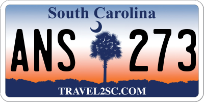SC license plate ANS273