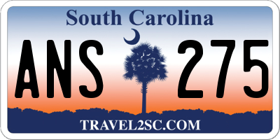 SC license plate ANS275