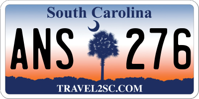 SC license plate ANS276