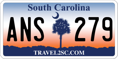 SC license plate ANS279