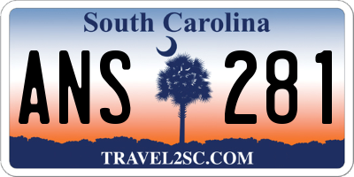 SC license plate ANS281