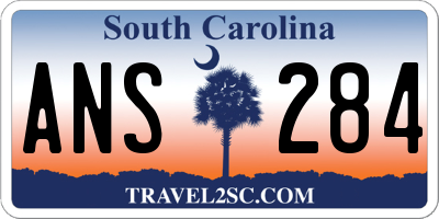 SC license plate ANS284
