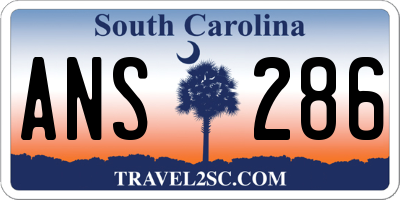SC license plate ANS286