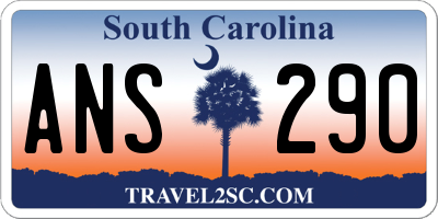 SC license plate ANS290
