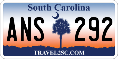 SC license plate ANS292