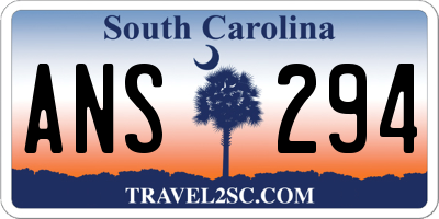 SC license plate ANS294
