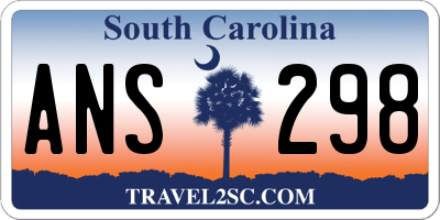 SC license plate ANS298