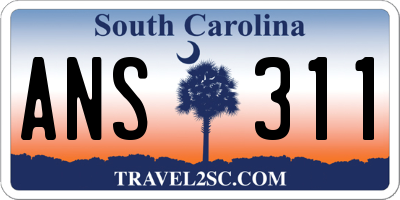 SC license plate ANS311
