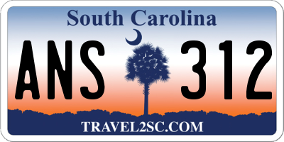 SC license plate ANS312