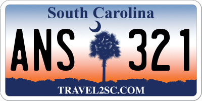 SC license plate ANS321