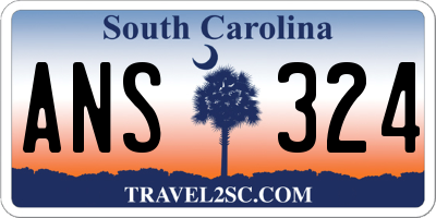SC license plate ANS324