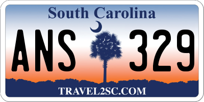 SC license plate ANS329