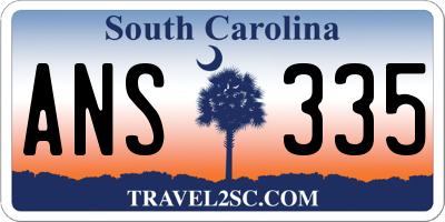 SC license plate ANS335