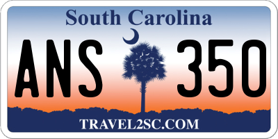 SC license plate ANS350